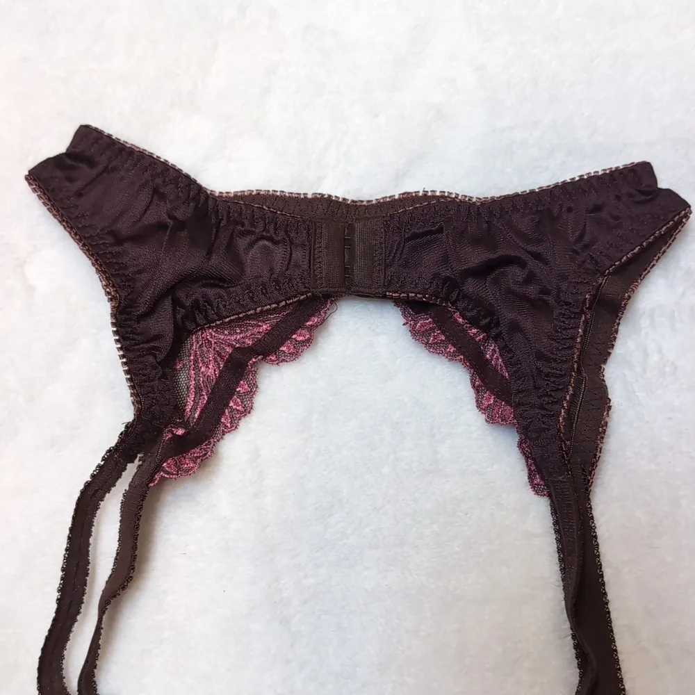Frederick's of Hollywood Garter Belts lot of 5 Lingerie Petite Small Pink Brown